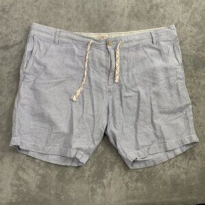 Faherty Shorts Mens 42x8” Stretch Beach Linen Blend Drawstring Casual Preppy